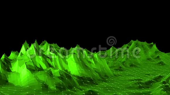 绿色低聚背景挥手摘要低聚表面作为水晶网在时尚的低聚设计多边形镶嵌视频的预览图