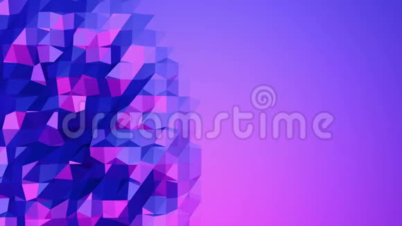 紫低聚波面为简单背景紫罗兰几何振动环境或脉动背景视频的预览图