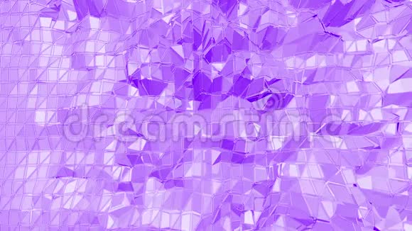 紫罗兰抽象低聚波动表面作为流行的背景紫罗兰抽象几何振动环境视频的预览图