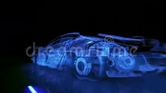 抽象三维汽车动画视频的预览图