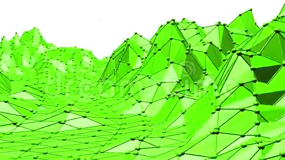绿色低聚背景振动摘要低聚表面作为分子背景的时尚低聚设计视频的预览图