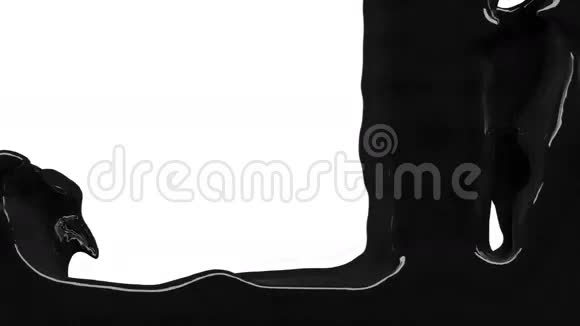 黑色油漆填充屏幕隔离在白色全高清与阿尔法通道视频的预览图