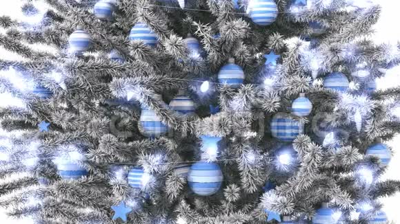 白色背景的新年树视频的预览图