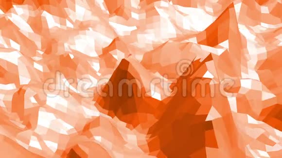 多边形镶嵌背景与顶点尖峰卡通现代三维设计摘要转化橙色低聚视频的预览图