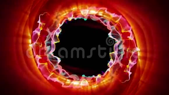 神奇粒子环抽象背景动画渲染循环视频的预览图