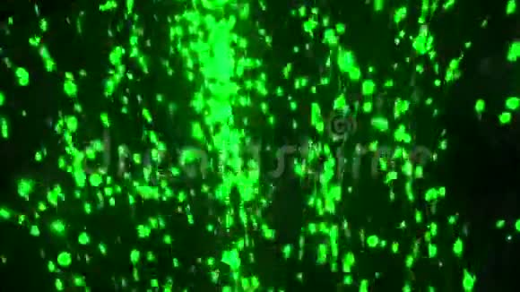 发光优雅的粒子绿色视频的预览图