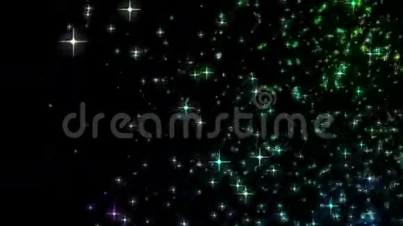 带动星星和灯光的精彩圣诞动画循环高清1080p视频的预览图