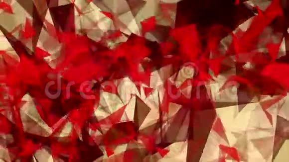 用红色和黑色抽象三角形视频的预览图