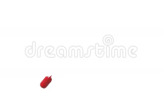 红色溅在空中慢动作彩色油漆视频的预览图