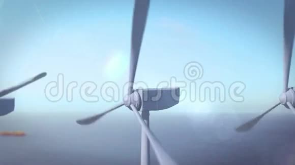 风力涡轮机动画视频的预览图