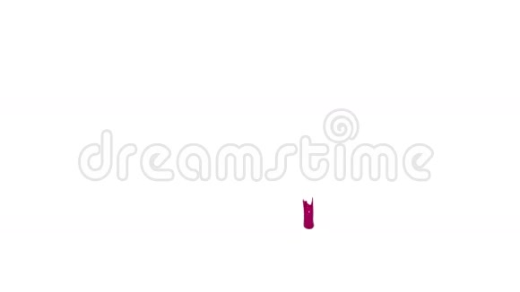 粉红色飞溅的特写镜头彩色油漆视频的预览图