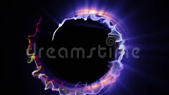 魔法粒子环抽象背景动画视频的预览图