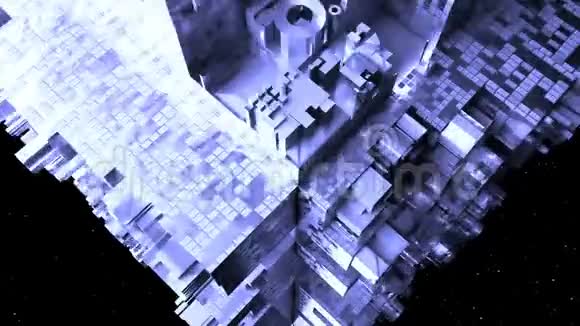 抽象科幻飞船蓝色视频的预览图