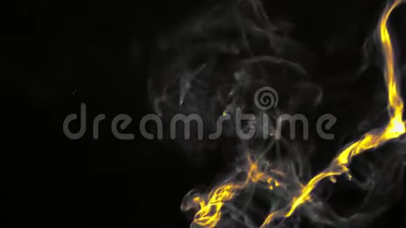 抽象多彩流体烟元素湍流视频的预览图