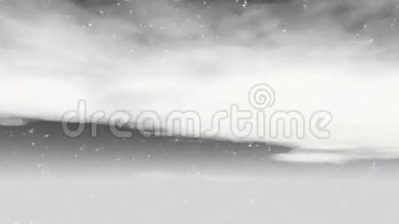冬天白云的降雪运动视频的预览图