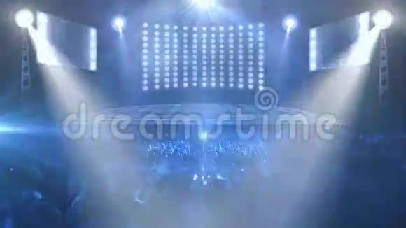 人群音乐会舞台灯光视频的预览图
