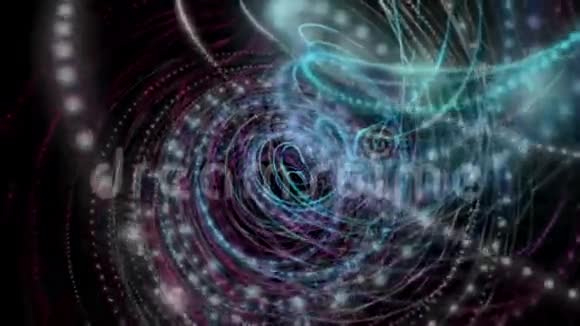 粒子条纹物体慢运动的奇妙动画循环高清1080p视频的预览图