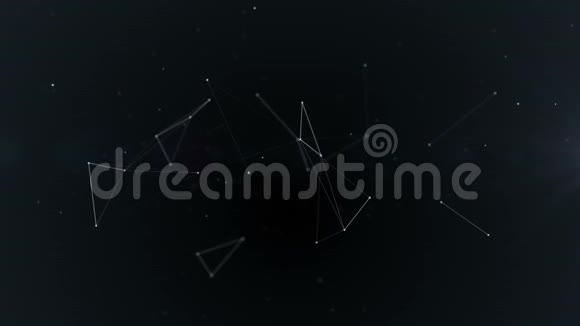 普莱克斯抽象网络连接背景太空星座星系循环动画视频的预览图