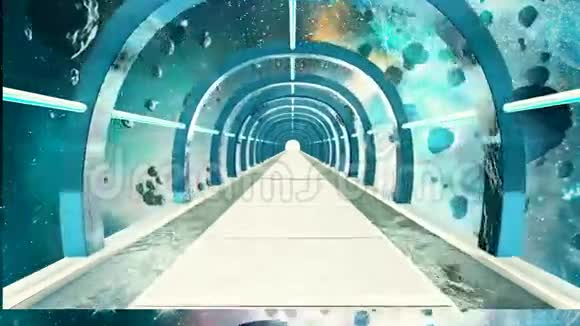 抽象科幻空间走廊视频的预览图