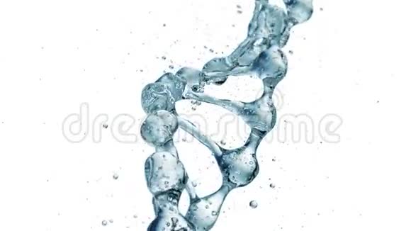 水中DNA分子三维图高清高清视频的预览图