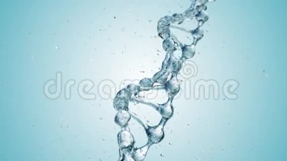 水中DNA分子三维图高清高清视频的预览图