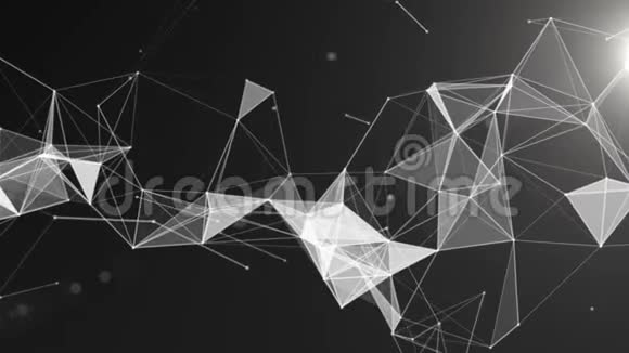 用动线点三角形抽象几何背景普莱克斯幻想抽象技术视频的预览图