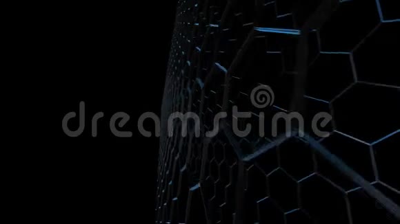 抽象蓝色背景的三维渲染视频的预览图
