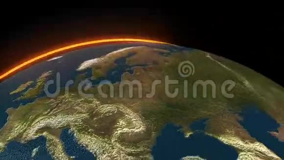 地球的3D动画视频的预览图