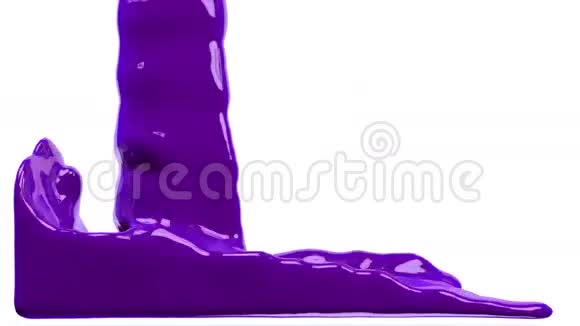 紫罗兰色漆充满屏幕隔离在白色全高清与阿尔法通道视频的预览图