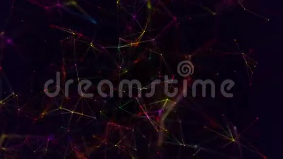 很漂亮的神经丛未来主义技术抽象背景循环动画商业概念科学和技术视频的预览图