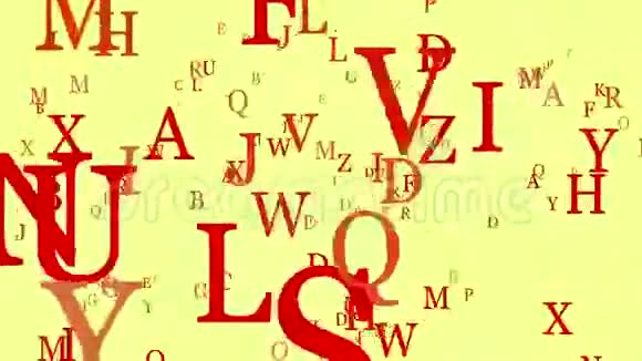 红色字母和黄色字母视频的预览图