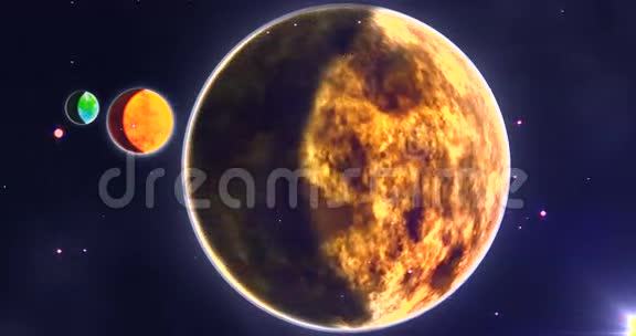 太阳系中的水星金星和地球视频的预览图