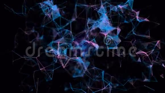 很漂亮的神经丛未来主义技术抽象背景循环动画商业概念科学和技术视频的预览图