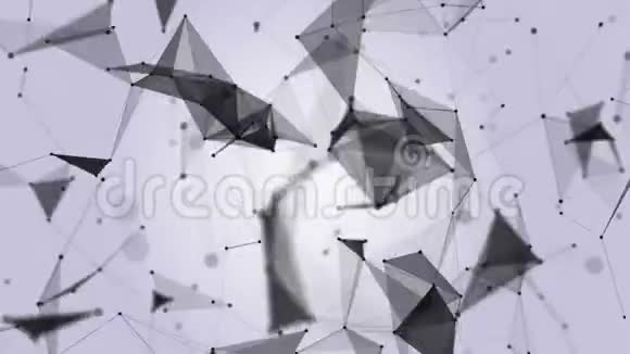 技术抽象动画背景黑白丛循环动画视频的预览图