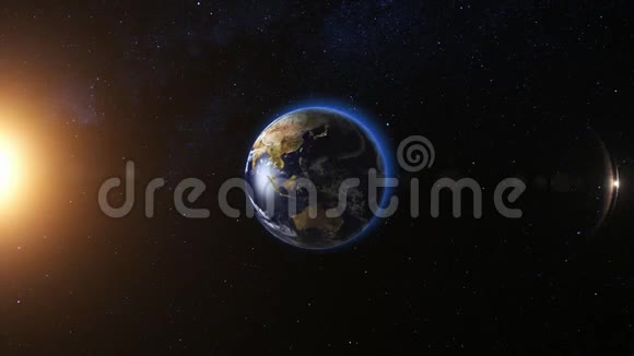 从太空看到地球上的日出3D级视频的预览图
