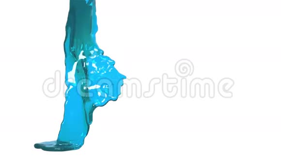 蓝色液体装满一个容器视频的预览图