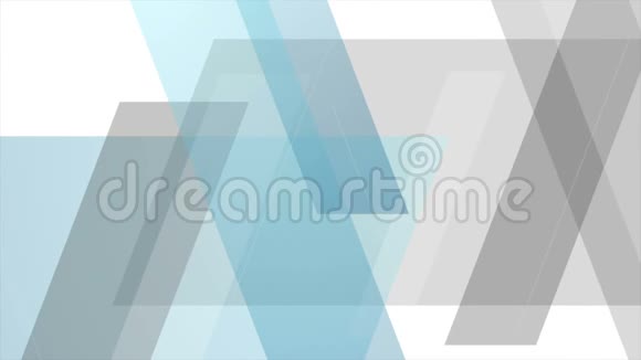 蓝色和灰色技术最小几何视频动画视频的预览图