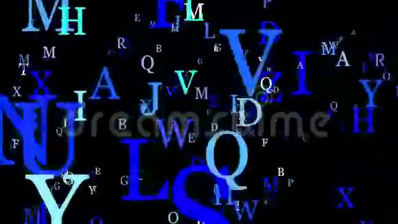 黑色的蓝色字母视频的预览图