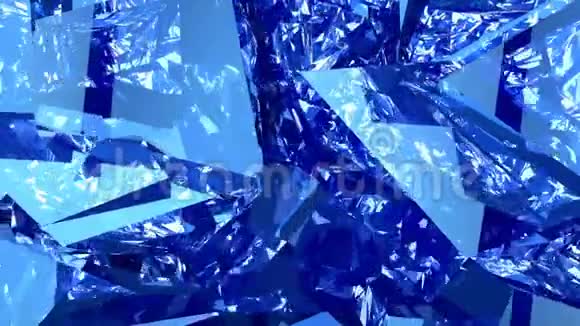 蓝色抽象动画背景视频的预览图