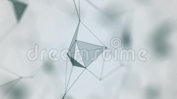 抽象线三角形和点的屈体循环动画视频的预览图