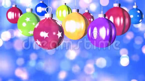 圣诞循环背景与漂亮的球视频的预览图