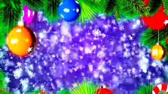 圣诞树上的圣诞球抽象循环背景视频的预览图
