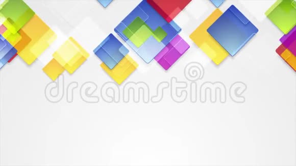 丰富多彩的抽象方块几何视频动画视频的预览图
