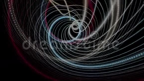 粒子条纹物体慢运动的奇妙动画循环高清1080p视频的预览图