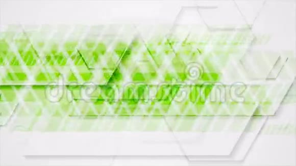 明亮的绿色科技几何抽象视频动画视频的预览图