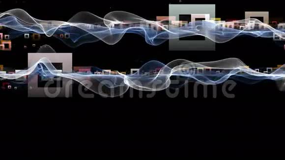 粒子波物体运动的奇妙动画4096x2304环4K视频的预览图