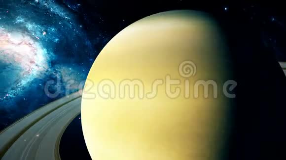 来自深空的真实美丽的土星视频的预览图