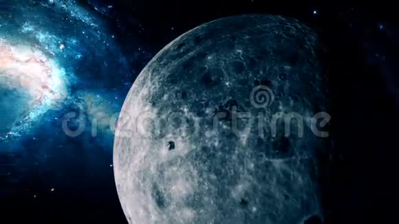 现实美丽的月亮从深空视频的预览图