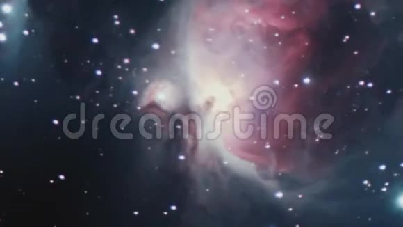 猎户座星云夜空猎户座中的猎户座星云视频的预览图
