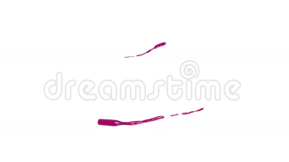 白色背景上的粉红色液体圆圈视频的预览图
